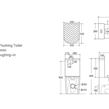 LUKKA | Verona Tornado Rimless Back To Wall Toilet Suite