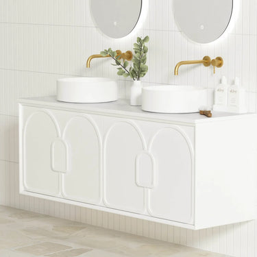 Otti Australia | 1500 Laguna Satin White Wall Hung Vanity