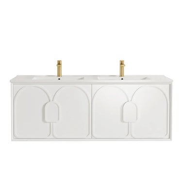 Otti Australia | 1500 Laguna Satin White Wall Hung Vanity
