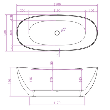 Layla | 1700 Provincial High End Freestanding Bathtub