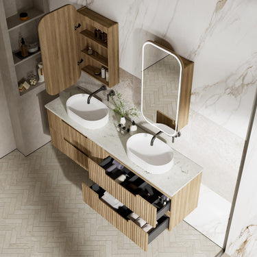 Aulic| 1800mm Lovina Tier Single/Double bowl Wall Hung Vanity