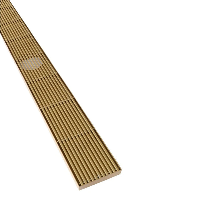 Brushed Gold DIY Grill Stainless steel 304 Linear Waste Drain | 1000 mm