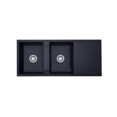 Ria | Double Bowl Granite Sink With Drainer