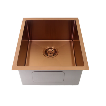 Handmade | Copper Single Bowl Round Corner Sink 440 X 380 X 200 X 1.2mm