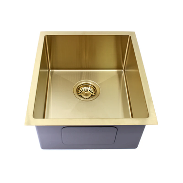 Handmade| Gold  Single Bowl Round Corner Sink 440 X 380 X 200 X 1.2mm