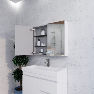 ABS Riva | 900mm Gloss White Shaving Cabinet