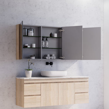 ABS | Light Oak 1500mm Shaving Cabinet