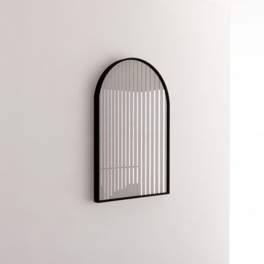 ABS Riva | 900x600mm Black Framed Arch Mirror Wall Mounted