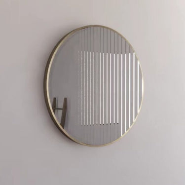 ABS Riva | 600mm/800mm Brushed Gold Framed Round Mirror Wall Mounted