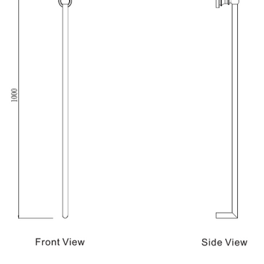 Medoc | Brushed Gold Vertical Heated Towel Rail