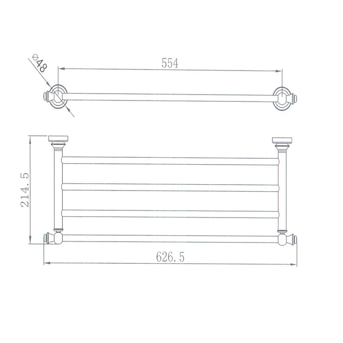 Medoc | Montpellier Black Traditional Towel Rack