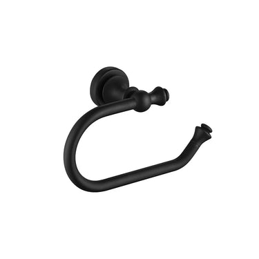 Medoc | Montpellier Matte Black Traditional Toilet Roll Holder