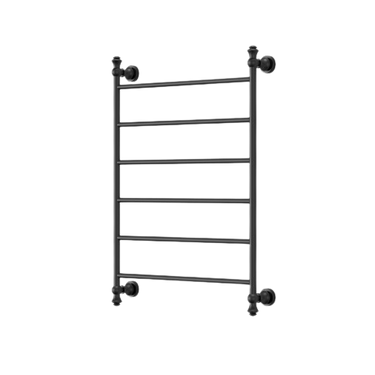 Medoc | Matte Black 6 Bar Heated Towel Rail