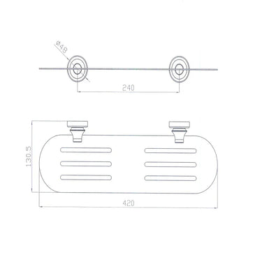 Medoc | Montpellier Matte Black Traditional Metal Shelf