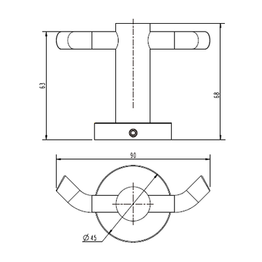 Mirage | Matte Black Double Robe Hook
