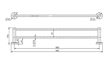Mirage | Matte Black Double Towel Rail 900mm