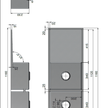 Meir | Brushed Bronze Gold Lavello Kitchen Sink Double Bowl & Drainboard 1160 x 440 - PVD