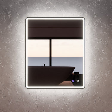 Riva | 900 x 750 mm Black Framed LED mirror Three colour option 3000K / 4000K / 6000K (Copy)