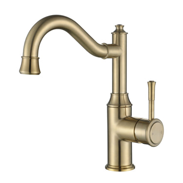 Brushed Bronze Montpellier Shepherd’s Crook High Rise Basin Mixer