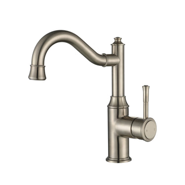 Brushed Nickel Montpellier Shepherd’s Crook High Rise Basin Mixer