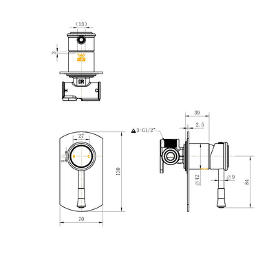 Montpellier | Chrome Shower Mixer