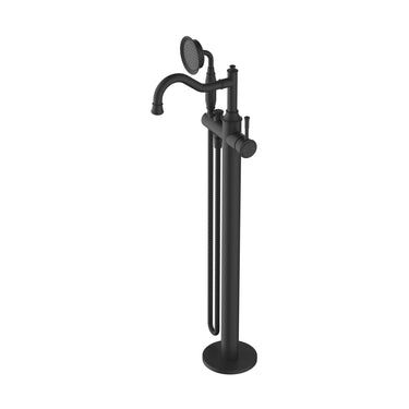Montpellier | Matte Black Freestanding Bath Mixer with Hand Shower