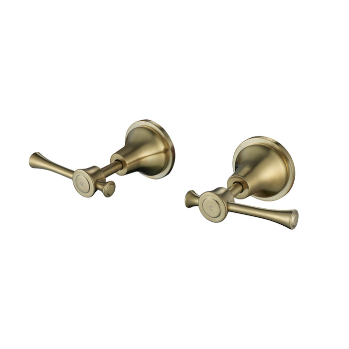 Montpellier Brushed Bronze Wall Tap Set