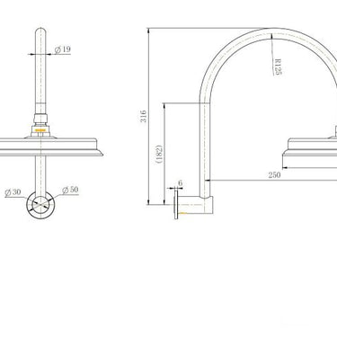 Montpellier | Matte Black Shower Arm With Shower Head