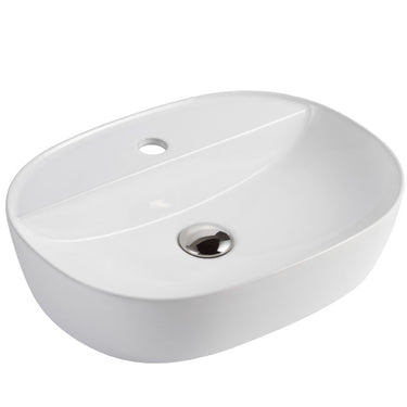 Muccia | 500 Oval Basin Above Counter Gloss White