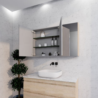 ABS | Light Oak  1200mm Shaving Cabinet