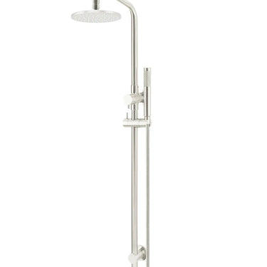 Meir | Round Brushed Nickel Combination Shower Rail