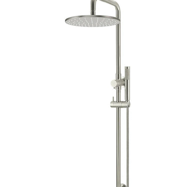 Meir | Round Brushed Nickel Combination Shower Rail