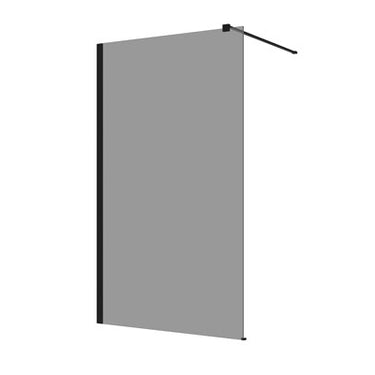 Decina M-Series 860/960/1160 Wall Fixed Panel – Tinted glass/black fittings