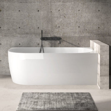 Gina 1700 Right Corner Fit Gloss White Freestanding Bath Tub - Acqua Bathrooms