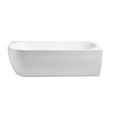 Gina 1700 Right Corner Fit Gloss White Freestanding Bath Tub - Acqua Bathrooms
