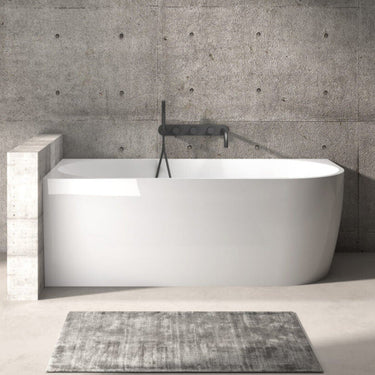 Gina 1700 Left Corner Fit Gloss White Freestanding Bath Tub - Acqua Bathrooms
