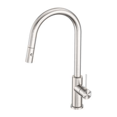 Mecca | Brushed Nickel Pull out sink mixer with vegie spray function