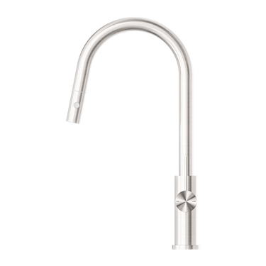 Mecca | Brushed Nickel Pull out sink mixer with vegie spray function