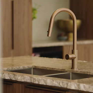 Mecca | Brushed Bronze Pull Out Sink Mixer With Vegie Spray Function