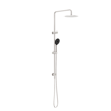 Project | Round Brushed Nickel Twin Shower 4 Star Rating