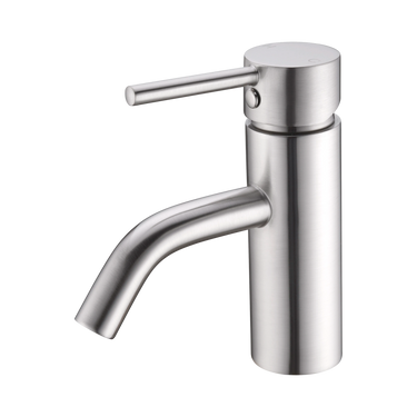 Dolce Basin Mixer Stylish Spout Brushed Nickel