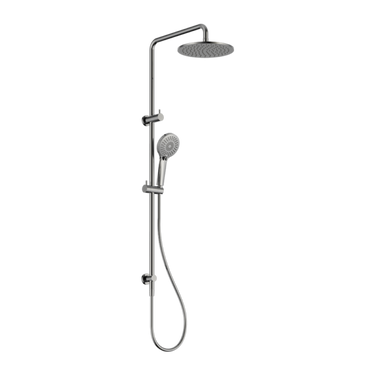 Round Chrome Twin Shower Set