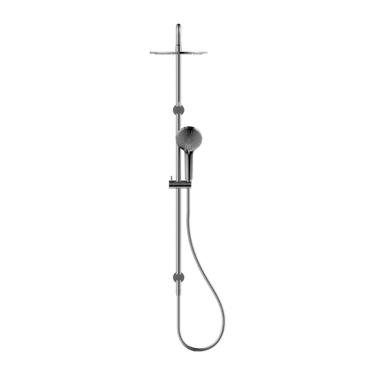 Round Chrome Twin Shower Set