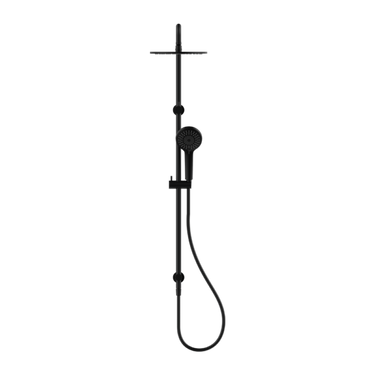 Round Matte Black Twin Shower Set