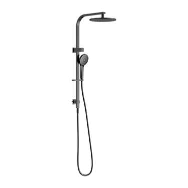 Bianca | Gun Metal Twin Grey Shower Set Round Head