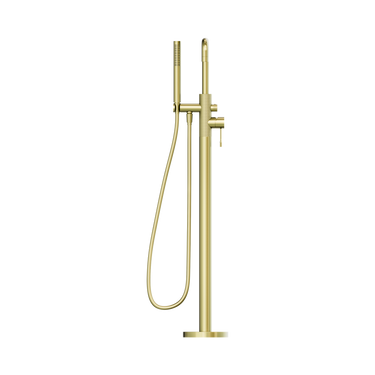 Opal Freestanding Bath Mixer With Hand Shower Brushed Gold