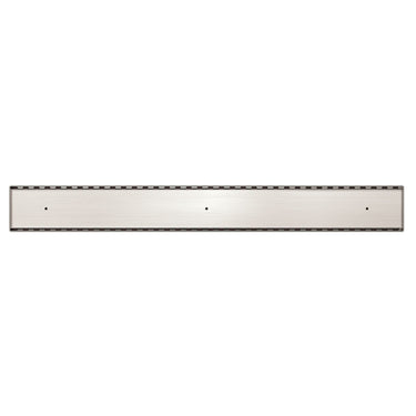 900mm | Brushed Nickel Tile Insert V Channel Floor Grate 89MM Outlet With Hole Saw