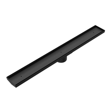 900mm | Matte Black Tile Insert V Channel Floor Grate 50/80/89MM Outlet With Hole Saw