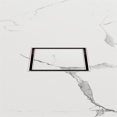 100MM | Square Tile Insert Floor Waste 50MM Outlet Brushed Bronze