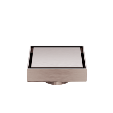 100MM | Square Tile Insert Floor Waste 50MM Outlet Brushed Bronze